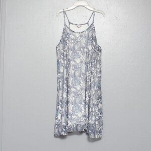 Pixley stitch fix paisley blue white racer back swing dress